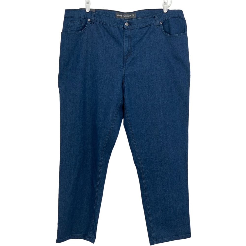 Urban Frontier Men's Skinny Fit Stretch Blue Denim Jeans 38x31 (Fits 44x31) NWT